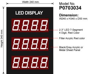 LED Display Module 2.3", 4Digit, 3Row - P0703034